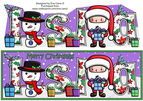 Jolly Santa with Jolly Snowman ISLA large dl