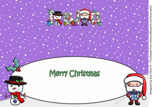 Jolly Santa with Jolly Snowman ISLA large dl insert