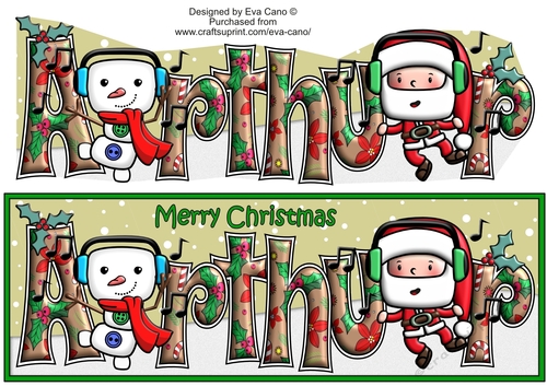 Jolly Santa and Jolly Snowman dancing ARTHUR large dl