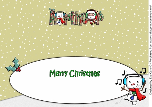Jolly Santa and Jolly Snowman dancing ARTHUR large dl insert