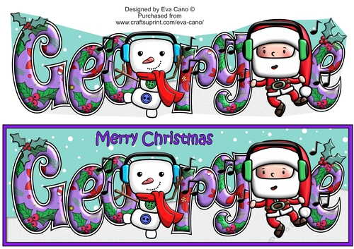 Jolly Santa and Jolly Snowman dancing GEORGE large dl
