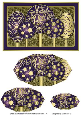 Metallic Forest Pyramid Purple