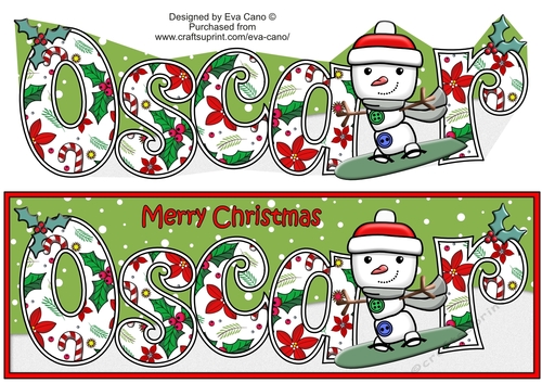 Jolly Snowman Snowboarding OSCAR large dl