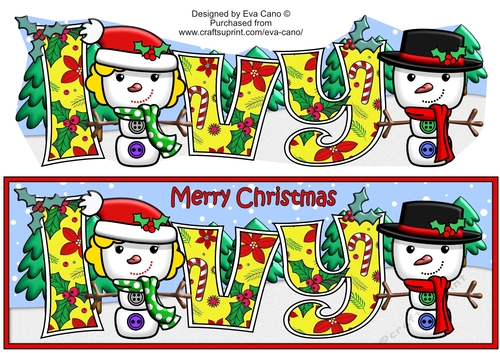Jolly Snowman on a Blind Date IVY large dl