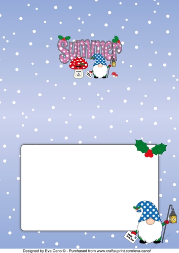 Christmas Gnome with letter to Santa SUMMER A5 insert 2