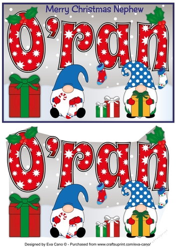 Christmas Gnomes with presents ORAN nephew A5