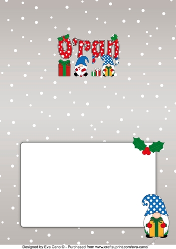 Christmas Gnomes with presents ORAN A5 insert 2