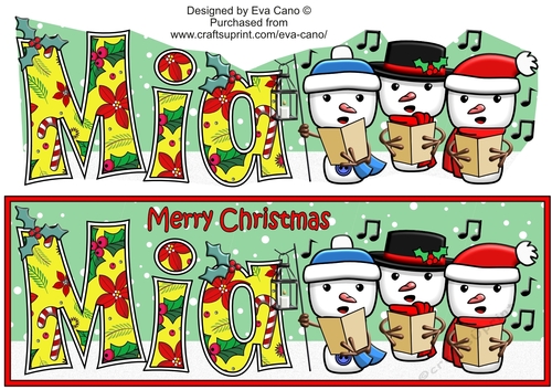 Jolly Snowmen Christmas Carolling MIA large dl