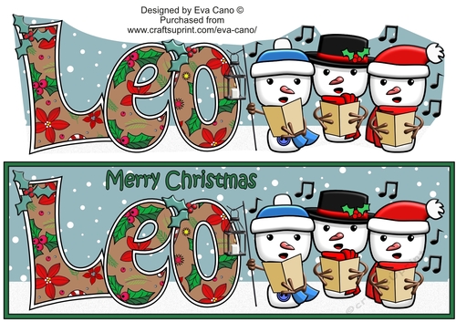 Jolly Snowmen Christmas Carolling LEO large dl