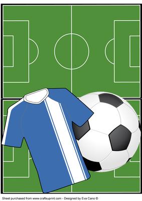 Football Fan Over the Edge (blue & White) 3