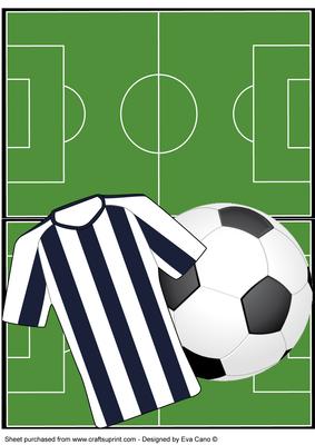 Football Fan Over the Edge (blue & White) 4
