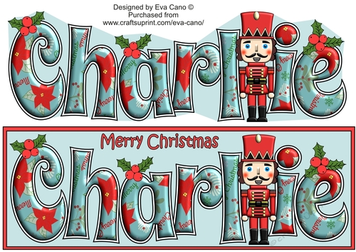 Christmas Nutcracker CHARLIE large dl