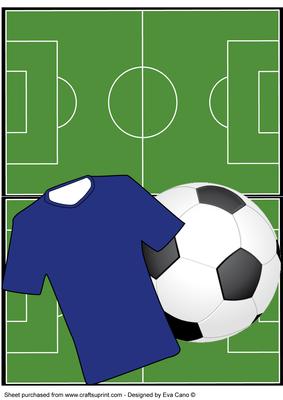 Football Fan Over the Edge (blue) 2