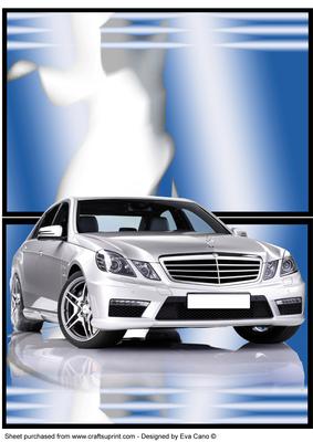 Silver Mercedes Over the Edge