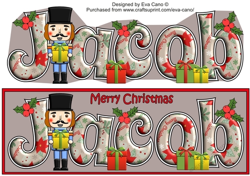Christmas Nutcracker with presents JACOB large dl
