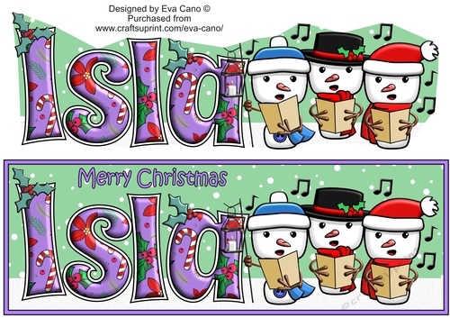 Jolly Snowmen Christmas Carolling ISLA large dl