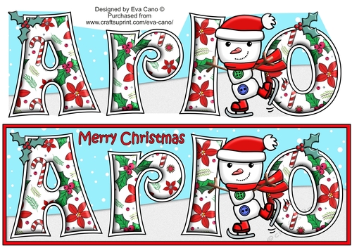 Jolly Snowman Skating ARLO large dl