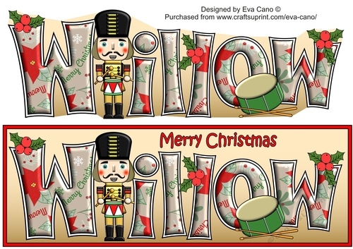 Christmas Nutcracker playing the drum WILLOW large dl