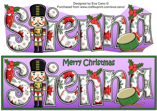 Christmas Nutcracker playing the drum SIENNA large dl