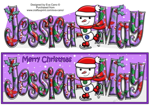 Jolly Snowman Skating JESSICA-MAY large dl