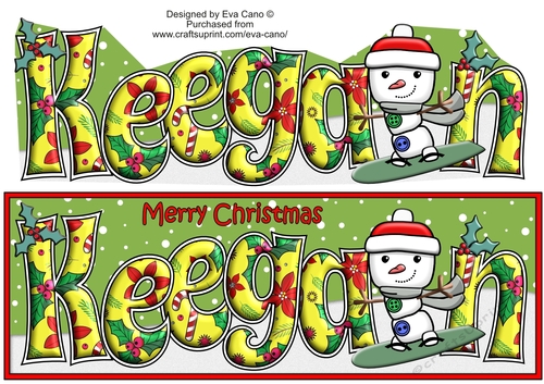 Jolly Snowman Snowboarding KEEGAN large dl