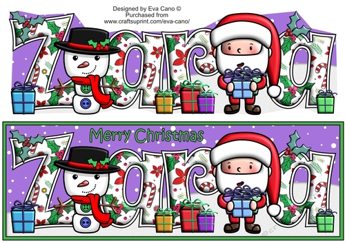 Jolly Santa with Jolly Snowman ZARA large dl