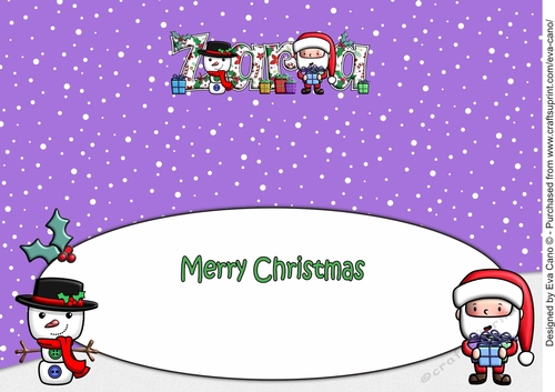 Jolly Santa with Jolly Snowman ZARA large dl insert