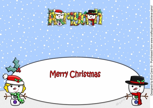 Jolly Snowman on a Blind Date ARIYAH large dl insert