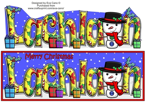 Jolly Snowman with presents LACHLAN large dl
