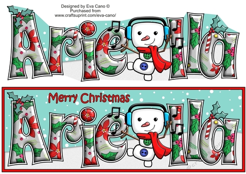 Jolly Snowman dancing ARIELLA large dl