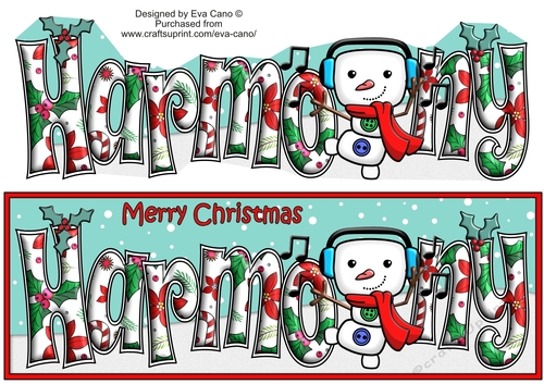 Jolly Snowman dancing HARMONY large dl