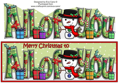 Jolly Snowman with presents ALL OF YOU large dl
