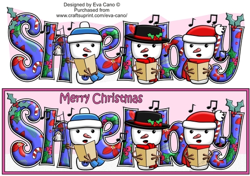Jolly Snowmen Christmas Carolling SHELBY large dl