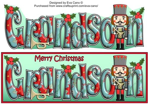 Christmas Nutcracker with bugle GRANDSON large dl