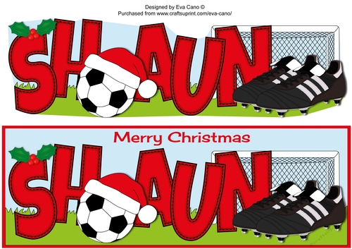 Xmas Football Boots & Football SHAUN large dl