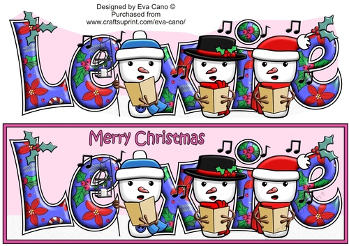 Jolly Snowmen Christmas Carolling LEXIE large dl