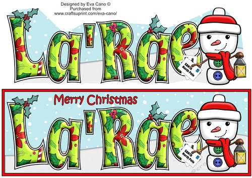 Jolly Snowman with letters to Santa LARAE large dl