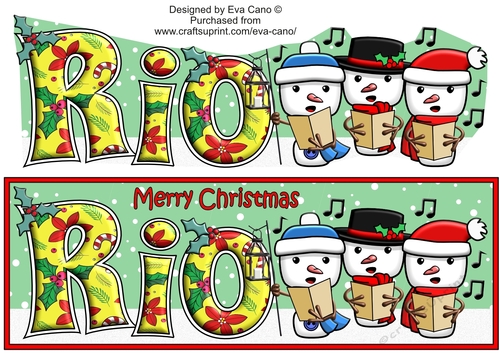 Jolly Snowmen Christmas Carolling RIO large dl