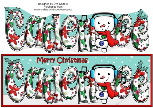 Jolly Snowman dancing CANDENCE large dl