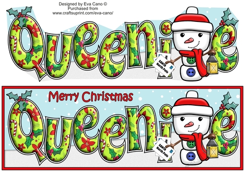 Jolly Snowman with letters to Santa QUEENIE large dl