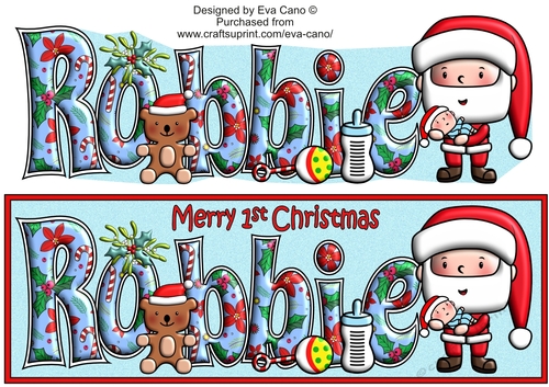 Jolly Santa First Christmas ROBBIE large dl