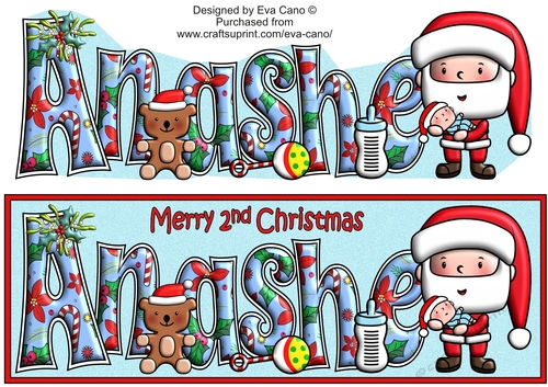 Jolly Santa 2nd Christmas ANASHE large dl