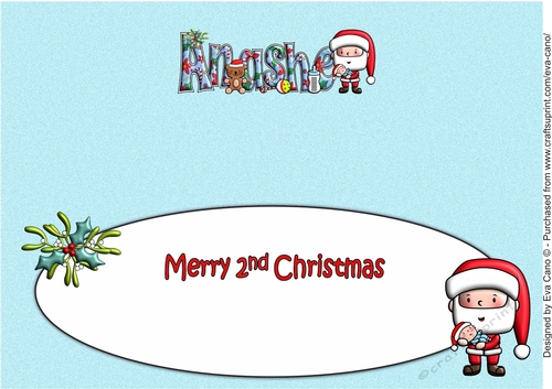 Jolly Santa 2nd Christmas ANASHE large dl insert