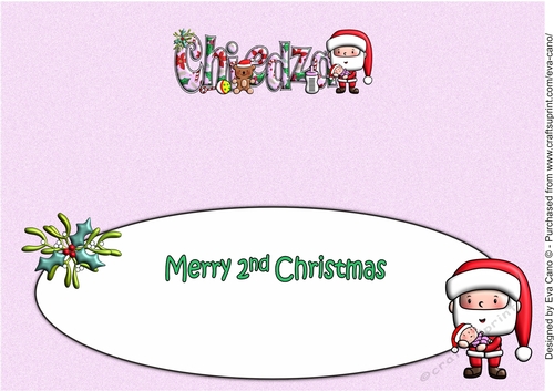 Jolly Santa 2nd Christmas CHIEDZA large dl insert