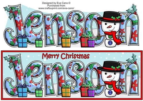 Jolly Snowman with presents JENSON large dl