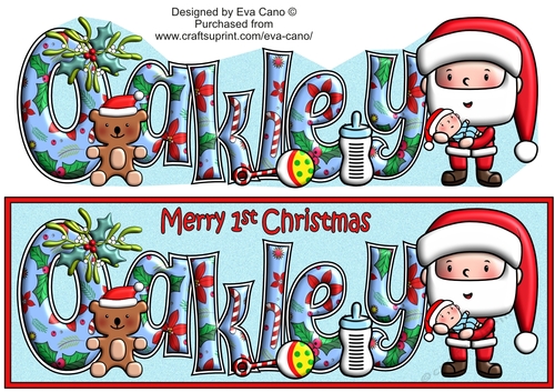 Jolly Santa First Christmas OAKLEY large dl
