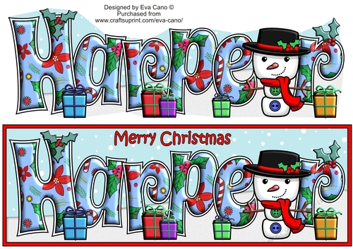 Jolly Snowman with presents HARPER large dl