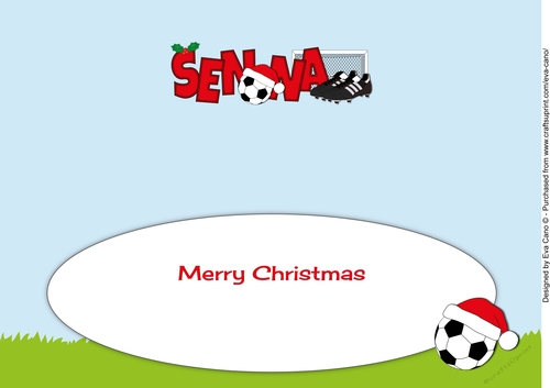 Xmas Football Boots & Football SENNA large dl insert