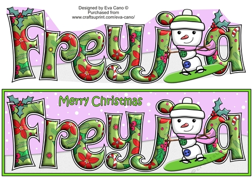 Jolly Snowman Snowboarding FREYJA large dl