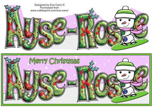Jolly Snowman Snowboarding AYSE-ROSE large dl